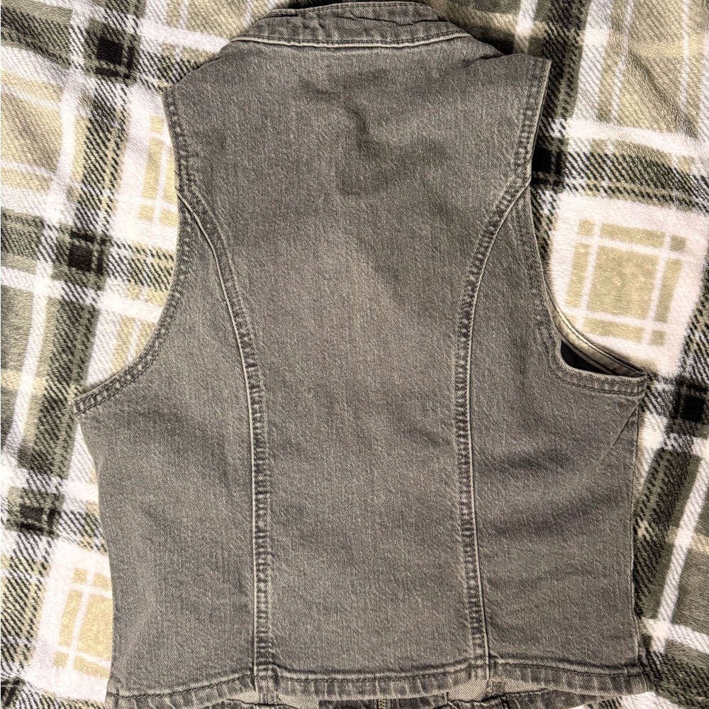 Wild Fable Gray Denim Vest - Picture 2 of 3